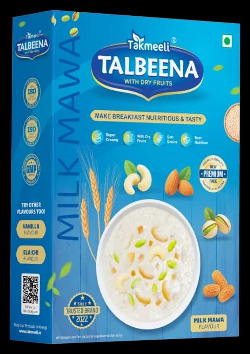 Takmeeli Talbeena Milk Mawa Flavour, 250 g pack, front